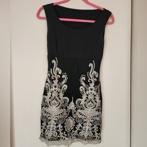 Bodycon black cocktail dress